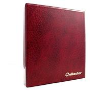 Collector Album pour 221 pièces de monnaie de tailles différentes, des petites aux grandes, universel - avec pages, intercalaires rouges et index - Rouge