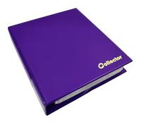 COLLECTOR - Album pour Billets de Banque, classeur de Collection 23 x 28 x 5,5 cm - Organiseur pour Ranger Billets et Tickets - 10 Pages pour Billets variés - Violet