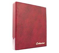COLLECTOR Classeur pour Monnaie de 200 Moyennes pièces 50p 50 Pence £1 £2 €1 €2-10 Pages et Le diviseur Rouge - Rouge