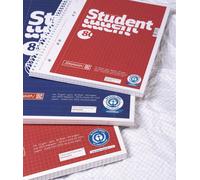 Collegeblock Student A5 70g/qm 80 feuilles RC quadrillé paquet de 5 pièces