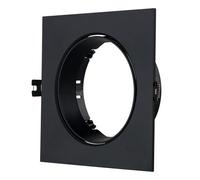 Collerette Downlight Carré Encastrable Orientable Pour Ampoule Led Gu10 Ar111 Coupe Ø135 Mm Noir