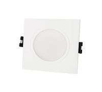 Collerette Downlight Carré Ip65 Pour Ampoule Led Gu10 / Gu5.3 Coupe Ø75 Mm Maxis Blanc
