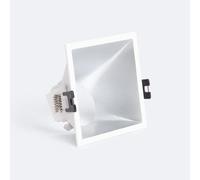 Collerette Downlight Carrée 45º Faible Ugr Pour Ampoule Led Gu10/Gu5.3 Coupe 85 X 85mm Blanc - Argent