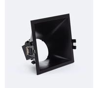 Collerette Downlight Carrée 45º Faible Ugr Pour Ampoule Led Gu10/Gu5.3 Coupe 85 X 85mm Noir