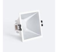 Collerette Downlight Carrée Faible Ugr Pour Ampoule Led Gu10 Coupe 85x85mm Blanc - Argent
