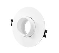 Collerette Downlight Conique Orientable Faible Ugr Pour Ampoule Led Gu10 / Gu5.3 Coupe Ø75 Mm Suefix Blanc