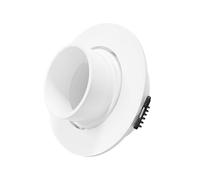Collerette Downlight Conique Orientable Faible Ugr Pour Ampoule Led Gu10 / Gu5.3 Coupe Ø75 Mm Suefix Blanc