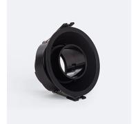 Collerette Downlight Conique Orientable Faible Ugr Pour Ampoule Led Gu10 / Gu5.3 Coupe Ø85 Mm Suefix Noir