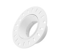 Collerette Downlight Conique Orientable Intégration Plâtre/Placo Pour Ampoule Led Gu10 / Gu5.3 Coupe Ø70 Mm Suefix Blanc