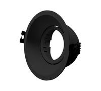 Collerette Downlight Conique Orientable Pour Ampoule Led Gu10 / Gu5.3 Coupe Ø75 Mm Suefix Noir