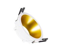Collerette Downlight Conique Reflect Pour Ampoule Led Gu10 / Gu5.3 Coupe Ø 75mm Doré