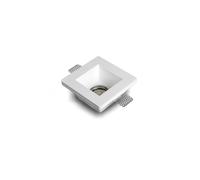 Collerette Downlight Intégration Plâtre/Pladur Carrée pour Ampoule LED GU10/GU5