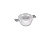 Collerette Downlight Intégration Plâtre/Pladur Ronde Pour Ampoule Led Gu10/Gu5.3 Coupe Ø133 Mm Blanc