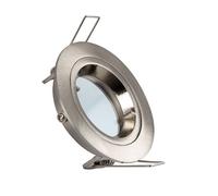 Collerette Downlight Ronde Argentée Pour Ampoule Led Gu10/Gu5.3 Coupe Ø 65mm Argent