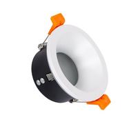 Collerette Downlight Ronde Ip65 Pour Ampoule Led Gu10 Coupe Ø75 Mm Blanc
