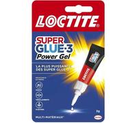 Colles cyanocrylates - LOCTITE - SUPERGLUE-3P - Power gel - Tube 3g