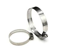 Collier à vis sans fin, Colliers de serrage à vis sans fin trois engrenages en acier inoxydable, 5 pièces, 8-120 mm(Diameter 40-64mm)