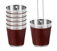 Collier avec chaîne en acier inoxydable et verre à liqueur