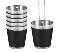 Collier avec chaîne en acier inoxydable et verre à liqueur