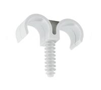Collier cheville plastique blanc double - Tube Ø 16 mm - Vendu par 100 - Fix-Ring - ING Fixation