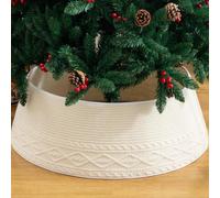 Collier d'arbre De Noël - 60cm Jupe De Sapin De Noël Réutilisable, Cache Pied De Sapin DeNoël Bohème Rustique, Cache Bas DeSapin en Tricoté pour Décorations De Vacances