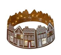 Collier d'arbre de Noël à LED,Collier d'arbre de Noël en Forme de Maison en Pain d'épices - de noël 26/28 Pouces, Jupe de Maison en Pain d'épices - Support de Fournitures de Vacances r