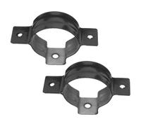 Collier de Fixation 2 Pièces en Alliage D'aluminium pour Tube | Noir, Usage Extérieur Pluie et Drainage, Réduit les Fuites, Prévient les Déplacements, Compatible Mur