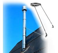 Collier de fixation en acier inoxydable for tuyau d'évacuation mural, kit de support de cheminée avec vis, assure un support stable for les cheminées.(8 7/16 inch(214mm) Dia)