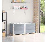 vidaXL Rehausses de palettes 3 pcs. Gris 120x80 cm Pin massif