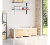 vidaXL Rehausses de palettes 2 pcs. Gris 150x50 cm Pin massif
