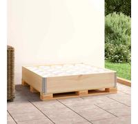vidaXL Collier de palette gris 150x100 cm bois de pin solide