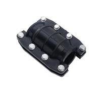 Collier de réparation 32 mm pour fuite de tuyau, PVC PE métal fonte | Construction en polyéthylène robuste avec huit vis pour une pression de serrage uniforme sur toute la surface de contact.