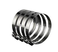 Collier De Serrage 1 pièces 8mm-700mm en acier inoxydable réglable collier de serrage for tuyau d'entraînement ligne carburant ver taille pince colliers Pour plomberie automobile(400-500mm)
