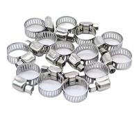 Collier De Serrage 10pcs 8mm-44mm 304 Stainless Steel Mini Fuel Line Pipe Hose Clamp Clip for Air Water Silicone Pour plomberie automobile(18-32mm)