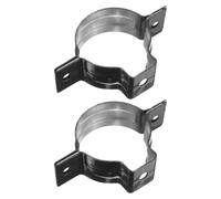 Collier de Serrage 2 Pièces en Alliage D'aluminium | Fixation Murale Noire, Réduit les Fuites les Déplacements, pour Tuyaux Pluviaux et Façades