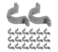 Collier de Serrage à 2 Trous 1/2 Pouce, Support de Conduit | Plastique, Courbe Large Intégrée, Fixation Directe sur Ossature, pour Câblage Neuf en Murs