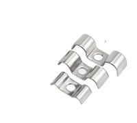 Collier de serrage à bride simple en acier inoxydable 304 de type P, double face, for tube flexible, support de montage fixe, M5-M48(4Pcs Double M14)