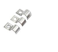 Collier de serrage à bride simple en acier inoxydable 304 de type P, double face, for tube flexible, support de montage fixe, M5-M48(10Pcs Single M25)