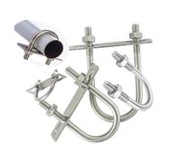 Collier de serrage à double boulon en U, Collier de serrage en acier inoxydable 304, boulon U M6/M8, avec écrou déflecteur, argent, plusieurs tailles(M8x25x52mm1set)