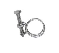 Collier de serrage à double bride Pince de serrage à ressort en acier inoxydable 304, diamètre de fil de 2mm et 3mm, clip de raccord à double gorge, 1 pièce(37-42mm)