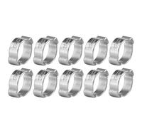 Collier de serrage acier inoxydable zingué 10pcs à deux oreilles pince d'entraînement tuyau essence 13-15mm