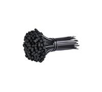 Collier de Serrage Attaches en nylon, câble, fil plastique, sangle fixe, blanc/noir, autobloquantes, résistantes à la traction(8x250 Black)