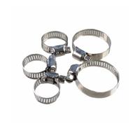 collier de serrage en acier inoxydable Collier de serrage à vis sans fin réglable en acier inoxydable SUS 304, petite bande de gorge torsadée(21-44mm 10pcs)
