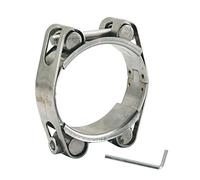 Collier de serrage en T robuste de 150 à 160 mm en acier inoxydable 304 à double tête pour tuyau de serrage à double couche, largeur de la bande 24 mm (1 pièce avec clé)