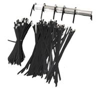 Collier de Serrage Inox Attaches de câble en métal attache cordon autobloquante câbles réglables acier inoxydable boucles fixation attaches fil bureau à domicile 15/20/25/30 cm(4.6x300mm,100PCS)