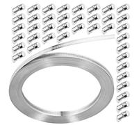 Collier De Serrage Kit 304 Sangle Perforée Réglable pour Durites - Installation Rapide Connexion Étanche Tuyaux Arrosage Automobiles Piscine