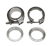 Collier De Serrage Pince à bande en V acier inoxydable for voiture | Kit de bride mâle femelle Vband de tuyau d'échappement Turbo(2.5 inch 63.0mm)
