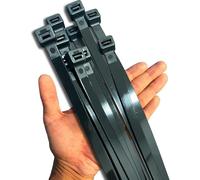 Collier de Serrage Plastique 1000 mm Noir, Colliers Rilsan Large 12mm, Serflex Grande Longueur Attache Long Cable Serre-Câbles Résistants Aux UV pour Extérieur 18 Pièces