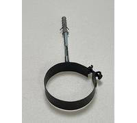 Collier de support mural, Noir pour poêle à pellets avec serre-tube (D 100 mm FIXE)