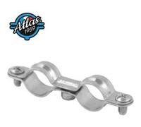 Collier double standard en acier zingué embase M7 X 150 CD Ø22 - Boite de 50 - SCELL-IT - CD22 Zingué G